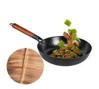 TABSIRAH Frying Pan - Saute Cooking Cookware | Japanese-Style Iron Skillet | Fish Scale Pattern Uncoated Non-Stick Pan with Detachable Handle, Steak Egg Pancake Food, Outdoor Picnics BBQ Grill