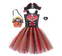 TABSIRAH Girls Pirate Costume Halloween Stage Performance Outfit