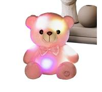 TABSIRAH Night Light Stuffed Animal | 8 Inch Glowing Bear Cuddly Doll | Glow in the Dark Stuffed Animal Bear Doll - for Christmas Valentines Boys Girls Adults Home Sofa Nursery Office