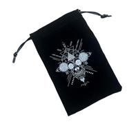 TABSIRAH Tarot Card Bag - Flannel Drawstring Tarot Deck Pouch | Reusable Velvet Jewelry Storage Case Soft Cloth Protective Pocket Organizer | Portable Travel Cards Power Bank Accessories Kids Adults