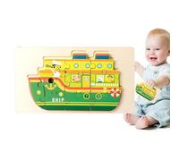 TABSIRAH Vehicle Puzzles for Kids,Educational Fire Truck Puzzles | Portable Learning Aid, Early Education Supplies for Fine Motor Skills, Shape Cognition Ability