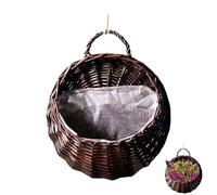 TABSIRAH Woven Wicker Wall Hanging Basket - 11.4* *13.7inch Handmade Wicker Flower Basket | Hanging Baskets For Plants Indoor, Wall Decorations, Home Garden Farmhouse