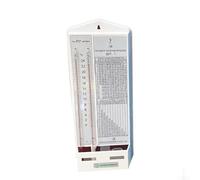 Tabular Thermometer and Hygrometer -1 Dry Wet and Humidity Meter with 0-24°C Range 20-For RH Accuracy Battery Powered ABS for Indoor Outdoor(White)