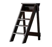 Taburete Escalera Madera Taburete Plegable Madera la Escalera Silla 5 P estantería Multifuncal Pla Subida del Estante Biblioteca