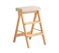 Taburete Taburete Escalera Madera Maciza Plegable portátil Apto for Cocina baño y Oficina. Plegable(LegnoGrey)