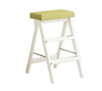 Taburete Taburete Escalera Madera Maciza Plegable portátil Apto for Cocina baño y Oficina. Plegable(Weißen)