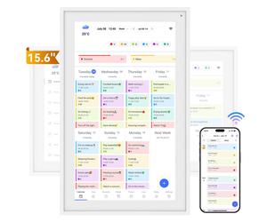 TABWEE P15 WIFI Digital Calendar - 15.6" Touchscreen Wall Calendar, Family Planner, Meal Planner, Appointment Scheduler, Memory Aid Clock for Seniors, Weekly/Monthly Planner (Digital Photo Frame)