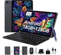 TABWEE T80 Tablet 6GB RAM +128GB ROM, 10inch Screen Android 15, 6000mAh, Keyboard/Mouse/Pen/Protective Case/Stand/Glass Screen Protector, BT5.0， 5G WiFi, Gemini AI