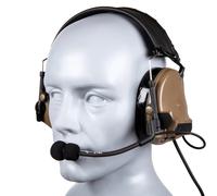 Tac-Sky Comtac III Active Hearing Protection Headset with Silicone Earmuffs - Flat Dark Earth