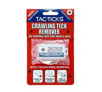Tac-Ticks Crawling Tick Remover Patent-Pending Tick Removal Tool for Clothing, Skin, Hair, Home & Pets | Touch-Free Tick Remover for Dogs & Tick Remover for Humans | Made in The USA (1-Pack)