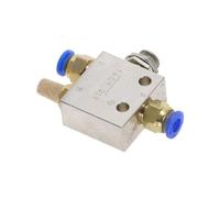 TAC2-31P 1/8 Inch Male Thread 2 Position 3 Way Metal Push Button Switch Mechanical Valve Pneumatic Exhaust Valve 1Pcs(No Fittings)