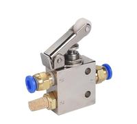TAC2-31P-34C 2 Position 3 Way Roller Lever Mechanical Valve 1/8 Inch Female Thread W Fittings 1Pcs(No Fittings)