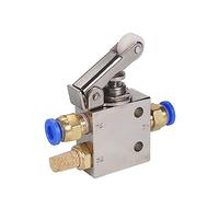 TAC2-31P-34C Exhaust Valve 2-Position 3-Way Roller Lever Mechanical Pneumatic Switch 1/8" Internal Thread with Accessories(4MM)