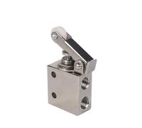 TAC2-31P-34C Exhaust Valve 2-Position 3-Way Roller Lever Mechanical Pneumatic Switch 1/8" Internal Thread with Accessories(No Fittings)