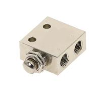 TAC2-31P Air Pneumatic 1/8 Inch 2 Position 3 Way Reset Push Button Switch Mechanical Valve 1Pcs(TAC2-31P)