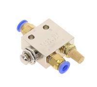TAC2-31P Air Pneumatic 1/8 Inch 2 Position 3 Way Reset Push Button Switch Mechanical Valve 1Pcs(TAC2-31P-6MM)