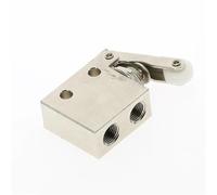 TAC2-31P Exhaust Valve 2 Position 3 Way Roller Lever Mechanical Valve Pneumatic Valve Switch 1/8" Female Thread Fittings Muffler(TAC2-31P)