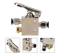 TAC2 31P Pneumatic Valve 2 Position 3 Way Mechanical Control Valve with 6mm Connectors Brass Body Nickel Plated Rc1/8'' Thread for Air Pressure Applications