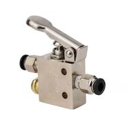 TAC2-31P Pneumatic Valve 2 Position 3 Way Roller Lever Mechanical Reversing Valve with 6 mm Connector, Brass Nickel-Plated Body, Rc1/8'' Port, for Air Control Systems
