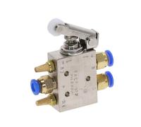 TAC2-41P 2 Position 5 Way Roller Lever Mechanical Valve Pneumatic 1/8 Inch Female Thread W Fittings 1Pcs(4MM)