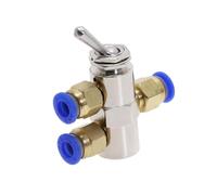 TAC2-4V Exhaust valve 2 Position 5 Way Toggles Cylindrical Mechanical Air Pneumatic Valve switch w Fiittings IDGTTLDF(With 6mm Fitting)