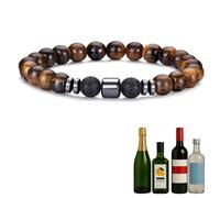TACBSP Glame Anti Alcohol Bracelet for Men Women Stop Drinking Alcohol Manifestation Hematite Adjustable Bracelet Set for Men Women Anxiety Stress Relief Gifts, L, Alloy, no gemstone