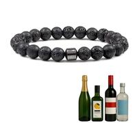TACBSP Glame Anti Alcohol Bracelet for Men Women Stop Drinking Alcohol Manifestation Hematite Adjustable Bracelet Set for Men Women Anxiety Stress Relief Gifts, L, Alloy, no gemstone