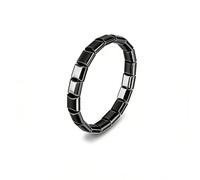 TACBSP Hematite Bracelet for Men Women Natural Stone Hematite Bracelet Black Stretch Beaded Bracelet Reclaim Your Confidence Male Energy Inspirational Jewelry Gifts, M, Alloy, no gemstone
