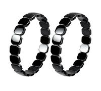 TACBSP - Hematite Bracelets Set for Men Get Back Your Confidence Natural Hematite Stretch Bracelet Natural Stone Stretch Bracelets Energy Inspirational Gift Jewelry, Una talla, Stone, Not a gemstone
