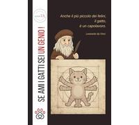 Taccuino A5, a righe "Se ami i gatti sei UN GENIO! - Leonardo e il Gatto Vitruviano". Sfondo Marrone Cioccolato Fondente: Notebook giocoso ed elegante ... veri amanti dei gatti - Idea regalo perfetta
