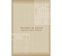 Taccuino di calcio Referto della partita Formato A5 (Compatto)