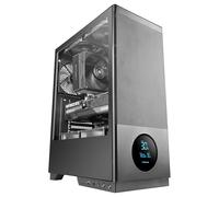 Tacens SAGITTA20, ATX PC Case, LED Display with Real-Time Temperatures, 3x 120mm Fans, Tempered Glass Side Panel, Metal Dustproof Front Mesh, CableHatch, USB-C, Black