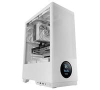 Tacens SAGITTA20, ATX PC Case, LED Display with Real-Time Temperatures, 3x 120mm Fans, Tempered Glass Side Panel, Metal Dustproof Front Mesh, CableHatch, USB-C, White