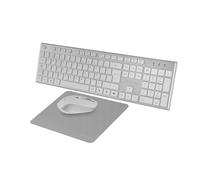 Tacens ZENITH, 3in1 Wireless Combo with DualLink 2.4 GHz Technology, Full-Size Membrane Keyboard with SmartKey Copilot AI, 3200 DPI Optical Mouse, Nanotextile Mousepad, Spanish Language, White