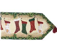 Tache 13 x 72 Inch Decorative Christmas Tapestry Hang My Stockings By the Fireplace Table Runners