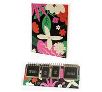 Tache B5 Sketchbook with foil & Perpetual Spiral Bound Desk Flip Calendar Tache Multicolor