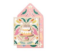 Tache Big Cake With Candles Premium Handmade FSC® Certified Greeting Card With Envelope. Birthday Card For Him Her Men Women Wife Husband Sister Brother Daughter Mum Or Dad.