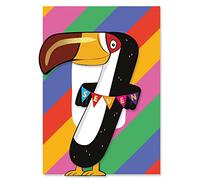 Tache Kids Age Happy 7th Birthday Card. Premium Handmade Animal Themed Toucan Unisex Greeting Card With Envelope. Birthday Card For Son, Daughter, Sister, Brother, Best Friend & Grand Child.