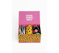 Tache Pack of 3 Pairs of Socks with Multi Design in a Box Tache Multicolor One Size