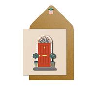 Tache Red Door Home Sweet Home Premium Handmade New Home FSC® Certified Greeting Card With Envelope. Housewarming Card For Friends, Family & Neighbours. Handmade Greeting Card Made In The UK.