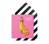 Tache Wild Birthday Greeting Card. Premium Handmade FSC® Certified Greeting Card With Envelope. Birthday Card For Him Her Men Women Wife Husband Sister Brother Daughter Mum Or Dad.