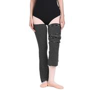 Tacherlia Ballet Flared Leg Warmers Spot/Stripe Pattern 1 Pair 27.5 Inches Over The Knee Elastic At Top For Women, Stripe Black, S