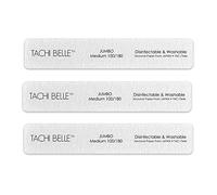 Tachibelle 3 Pcs Premium JAPAN Abrasive Jumbo File 100/180 Medium Washable Zebra File Nail Art Sanding Nail Files