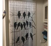 TACHILC The Birds Bamboo Beaded Curtain for Doorway, Beaded Curtain for Closets, Bamboo Door Beads Hanging Decoration, Hippie Beads for Doorways 35.5 inches x 78 inches