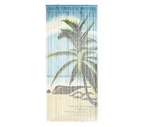 TACHILC Tropical Palm Tree Bamboo Door Beaded Curtain, Hanging Beaded Curtain for Doorway, 35.5 x 78 inches