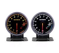 Tachometer Dynoracing 60MM Tachometer 0-10000 Rpm gauge Black Face with White&Amber Lighting RPM gauge Car meter BX101476 Tachometer Gauge