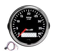 Tachometer Gauge RPM Meter 85mm White Amber Backlight LCD Display Stepper Motor Drive Pointer for Car Truck Boat Generator Engine 1 8 Cylinder Gasoline Engine