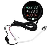 Tachometer Motorcycle ABC black 5 In 1 Water Temperature Meter Rechargable Time Voltmeter LED Night Vision with Sensor