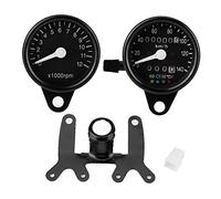 Tachometer, Motorcycle Dual Speedometer, Mechanical Motorcycle Speedometer, Odometer Mechanical Dual Instrument Electronics Tachometer Guage Fit for Cg125 Gn125