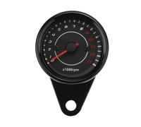 Tachometer Odometer DC 12V Universal Motorcycle Tachometer Electronic Tach Meter Speedometer Gauge Backlight 13000 RPM Fit Single Cylinder Motor For